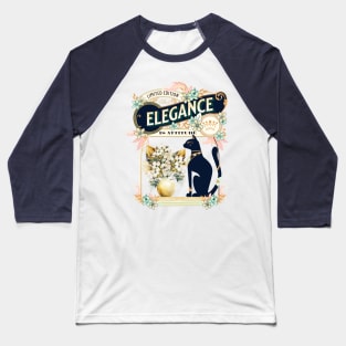 Elegance is Attitude, Cat Lover Baseball T-Shirt